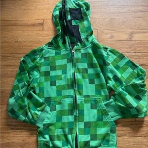 Minecraft Creeper Hoodie Kids Size Small